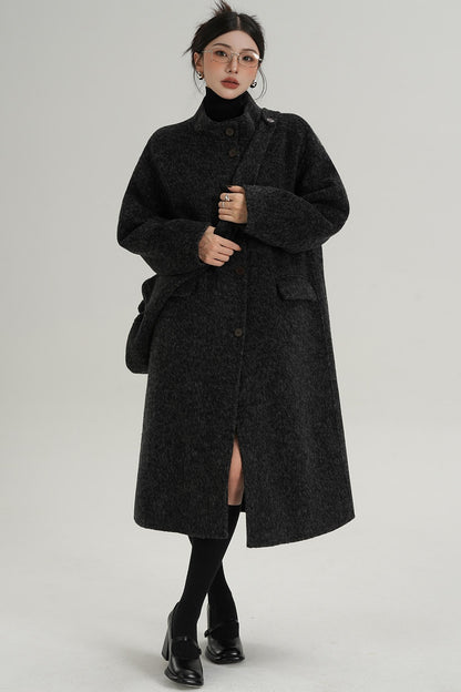 Temperament Stand-Up Woolen Jacket