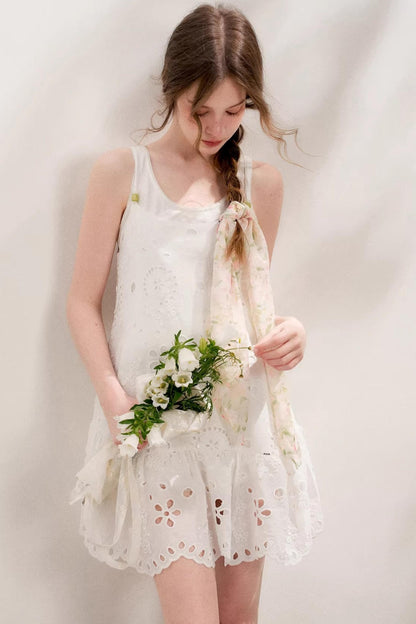 Island Chic Beaded Halter Dress