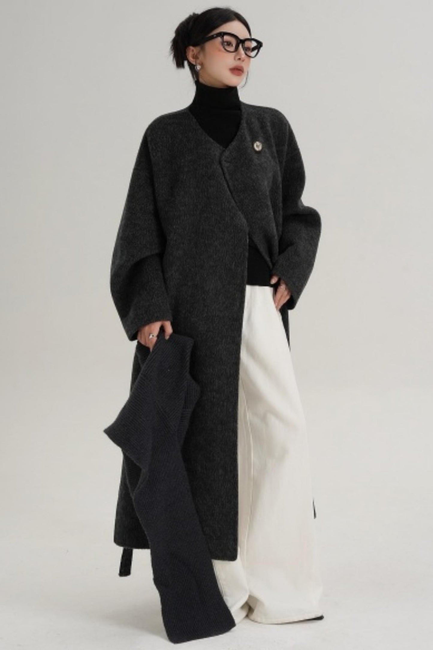 Hooded Double-Sided Wool Coat
