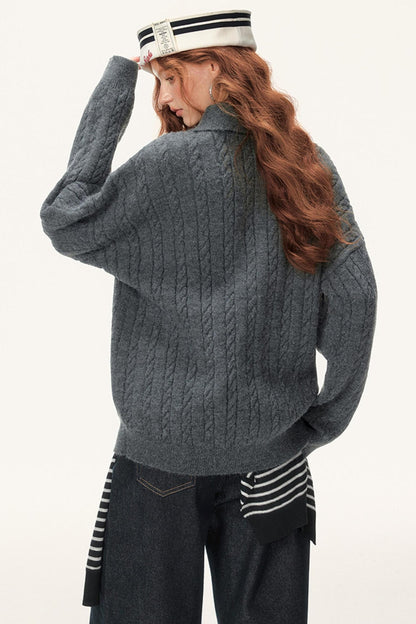 Winter Cable Knit Top
