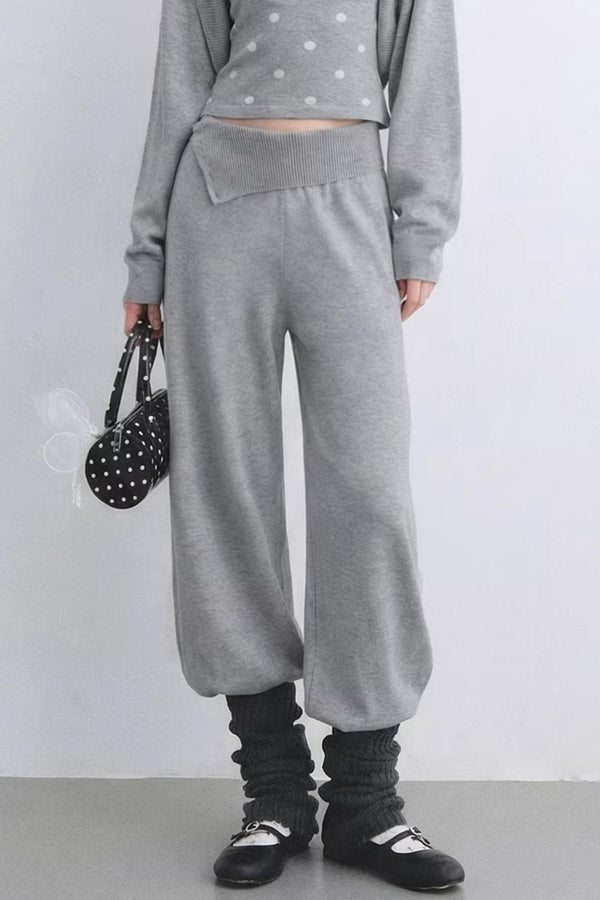 Lyocell Polka Dot Cardigan Set-Up