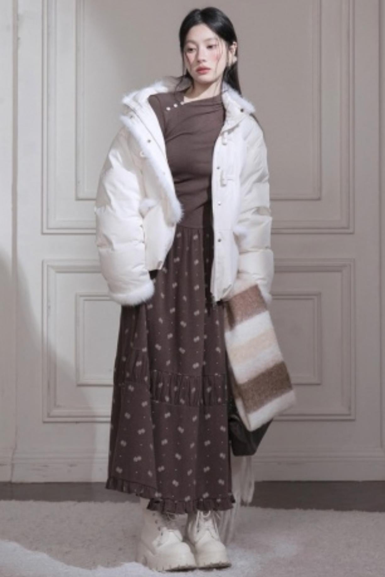 Warm Velvet Snowflake Dress