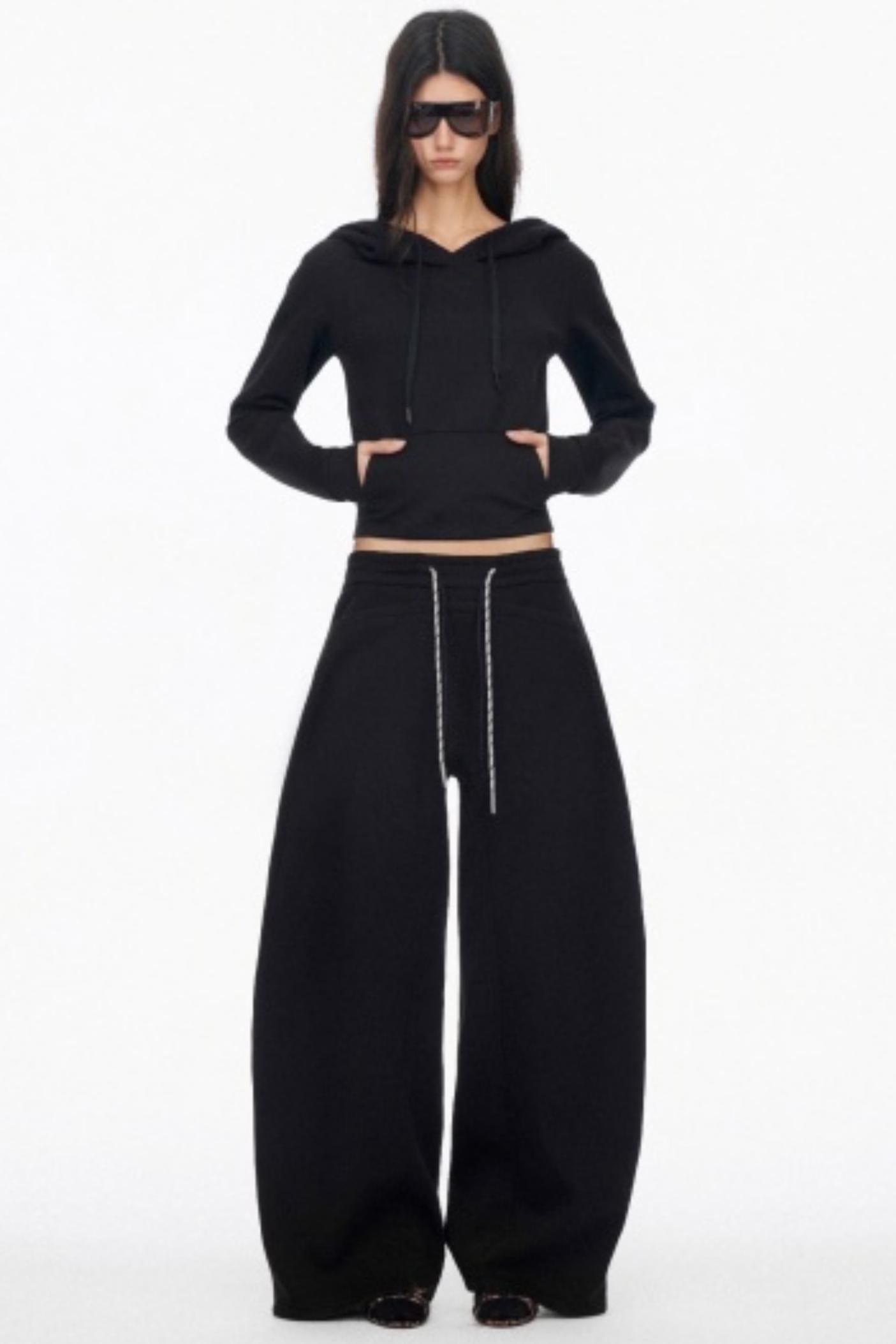 Classic Wide-Leg Fleece Sweatpants