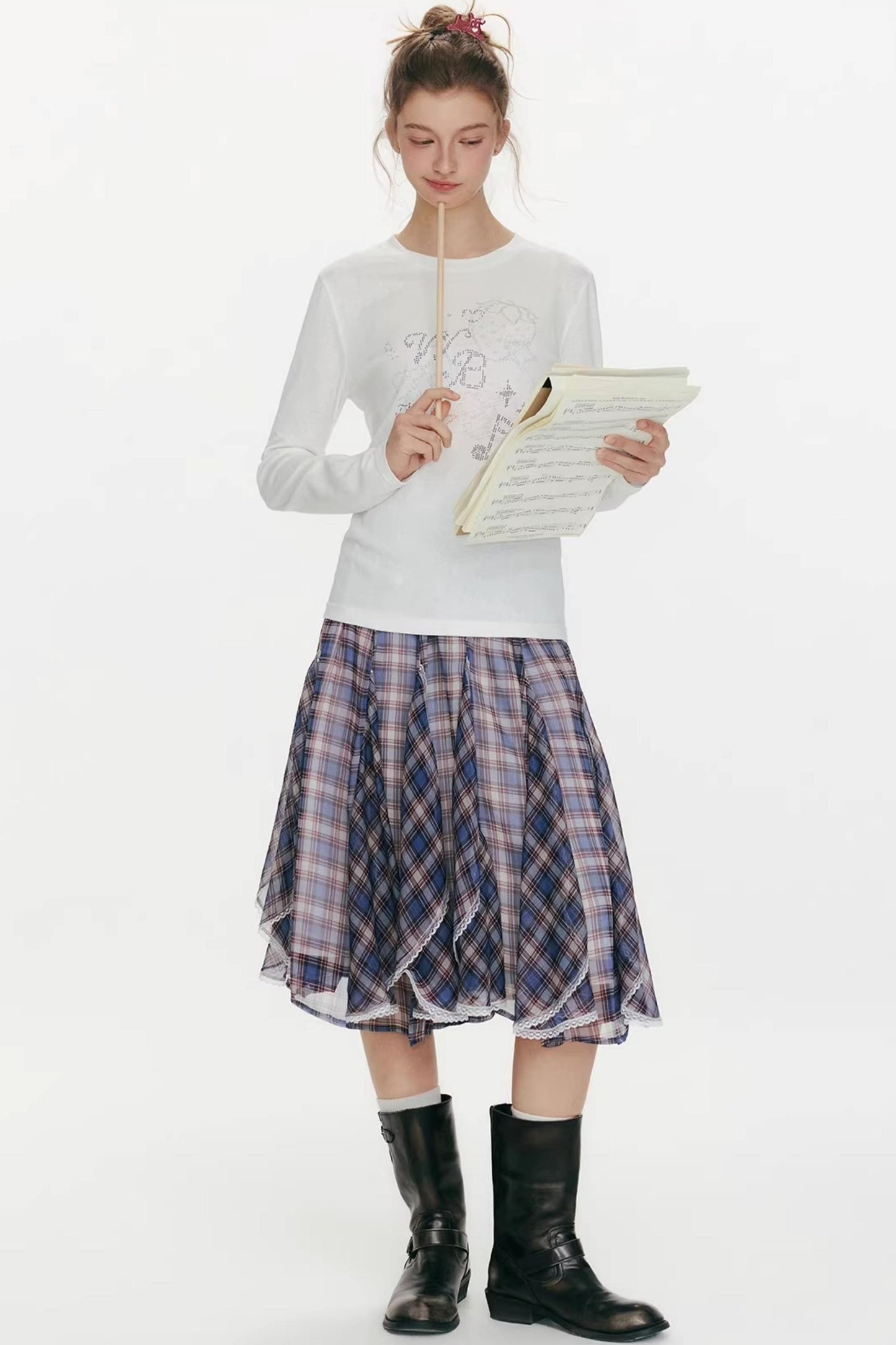 Berry Waltz Printed Thin T-Shirt