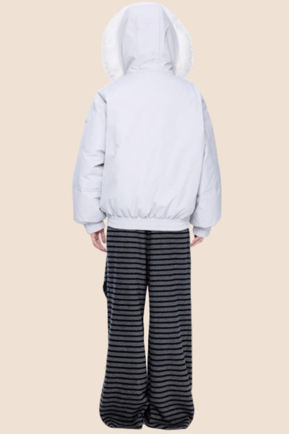 Fur Collar Hooded Down Coat