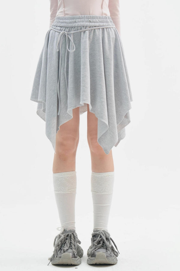 Hooded Gray Jacket and Skirt Set-Up