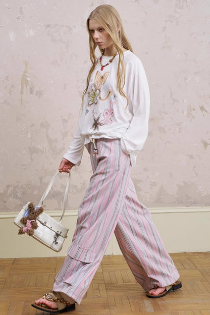 Summer Striped Trousers