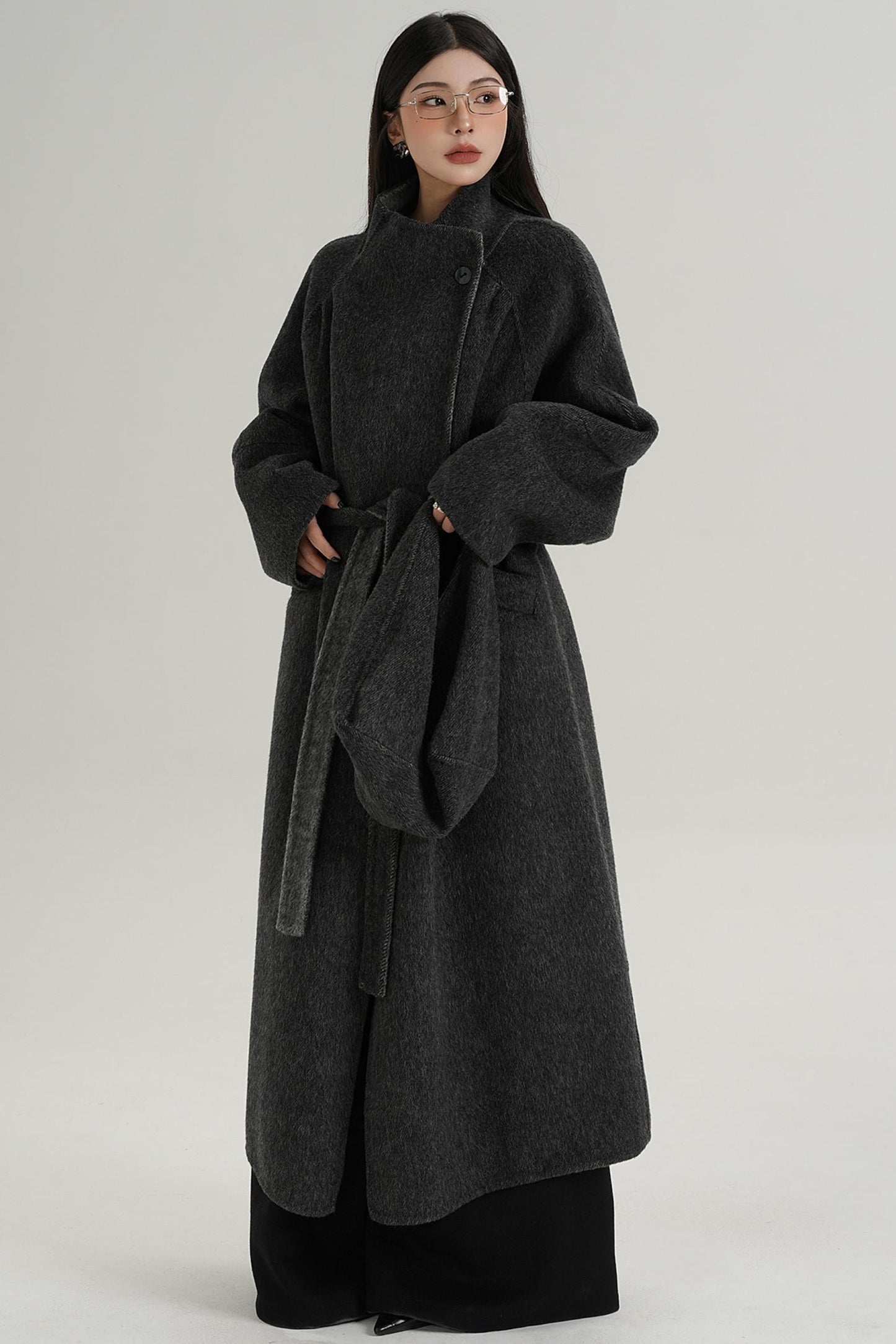Woolen Elegance Long Jacket