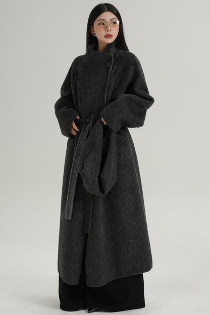 Woolen Elegance Long Jacket
