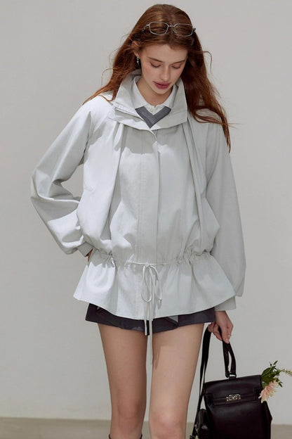 Autumn Draped Silhouette Trench Coat