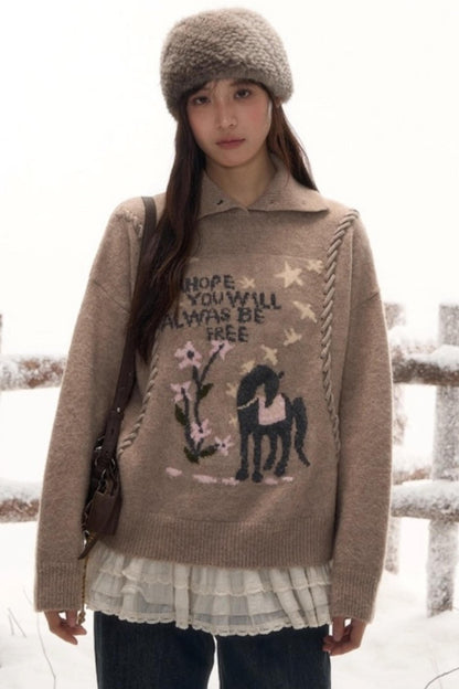 Free-Spirited Knit Sweater
