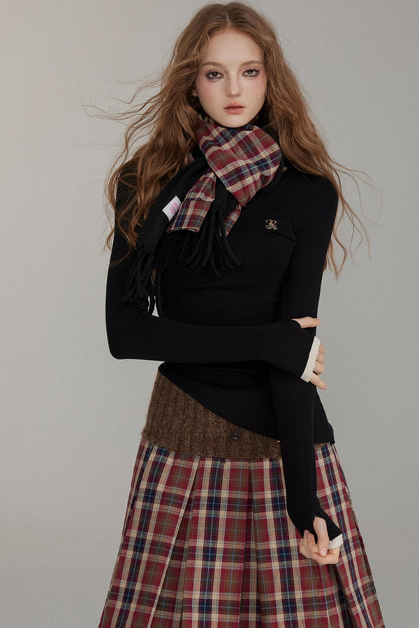 Slim Fit Schicht-Basis T-Shirt 