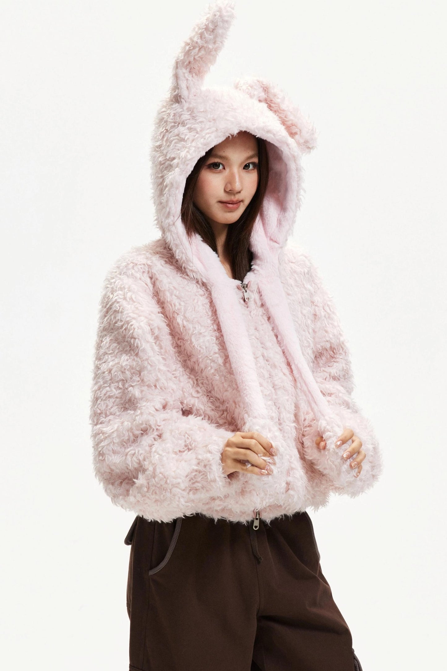 Cute Dog Ears Wool Coat