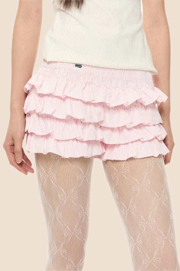 French Fluffy High-Waist Skirt