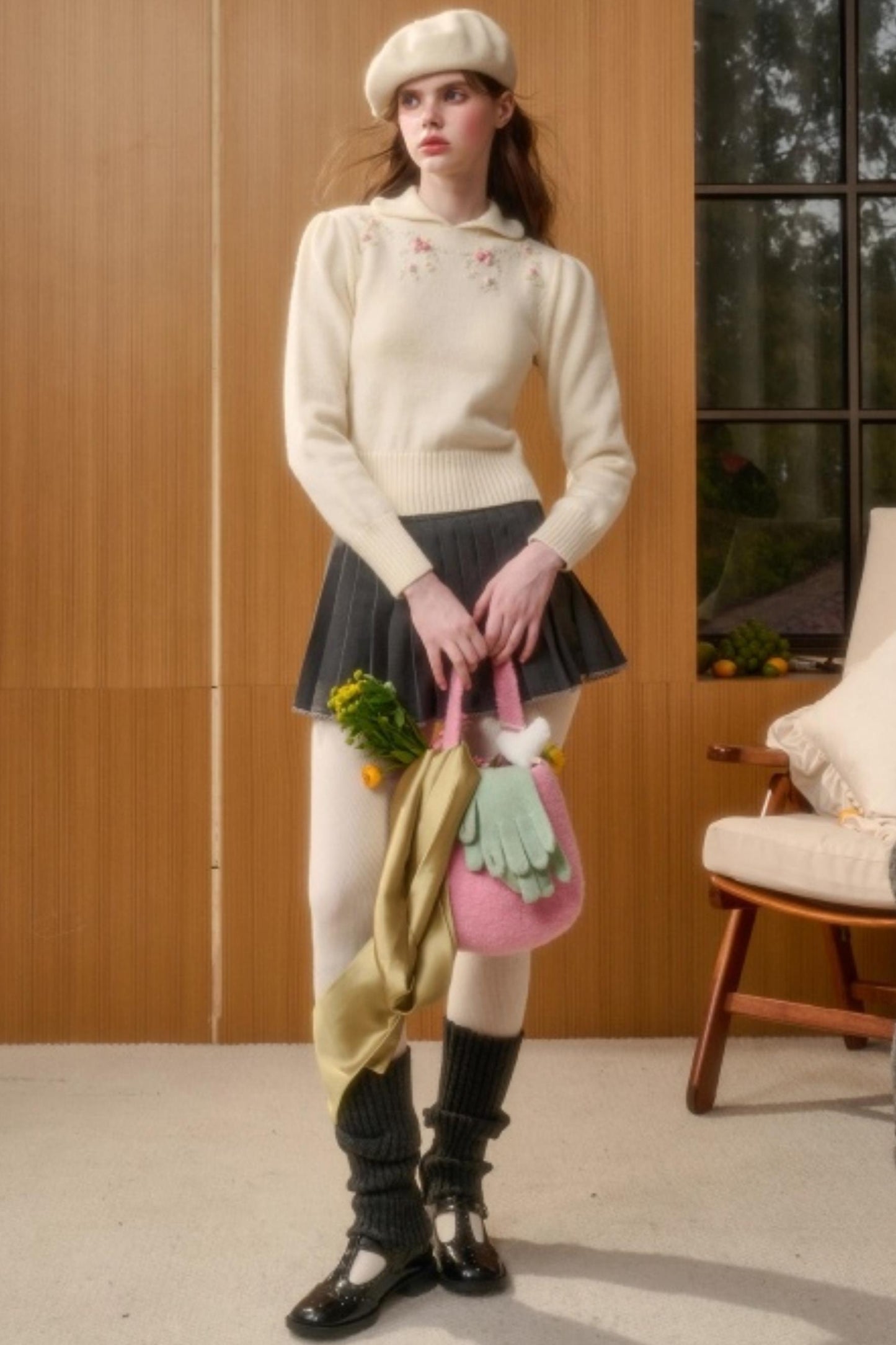 Wool Handmade Embroidered Sweater