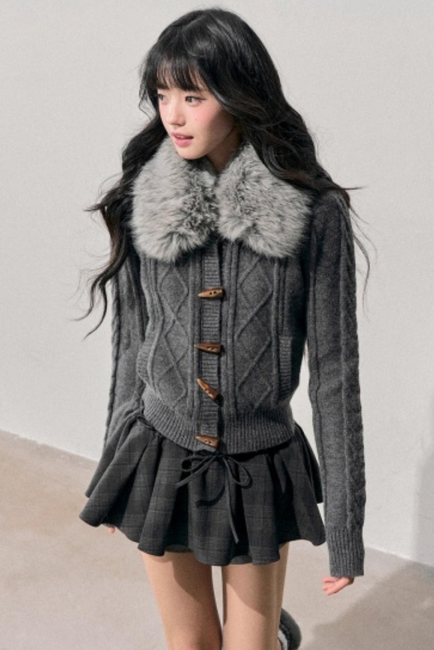 Knit Horn Button Cardigan