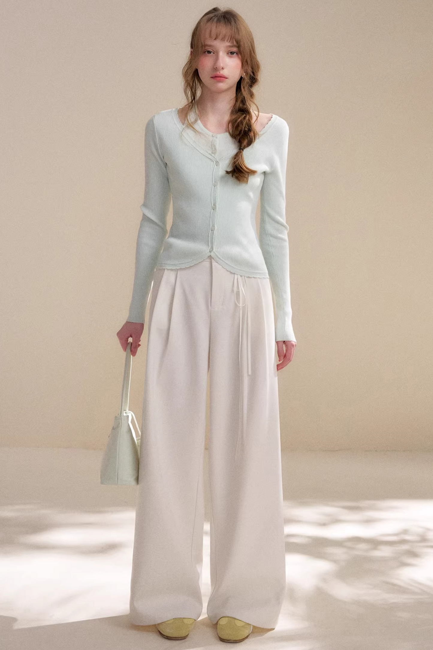 Mist Mint Wool Cardigan