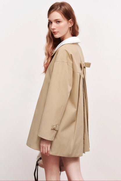 Square Bow Cape Coat