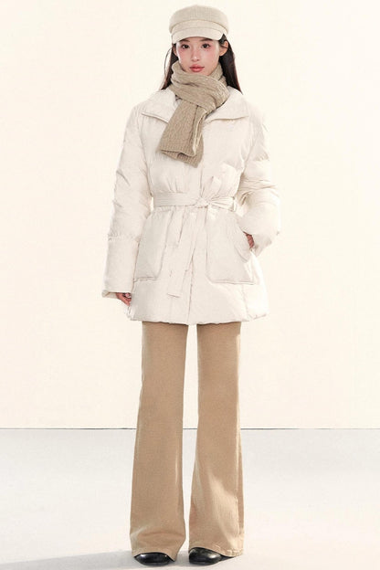 Washed Denim Flared Pants