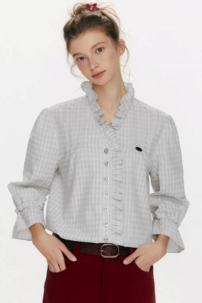 Flower Day Plaid Shirt
