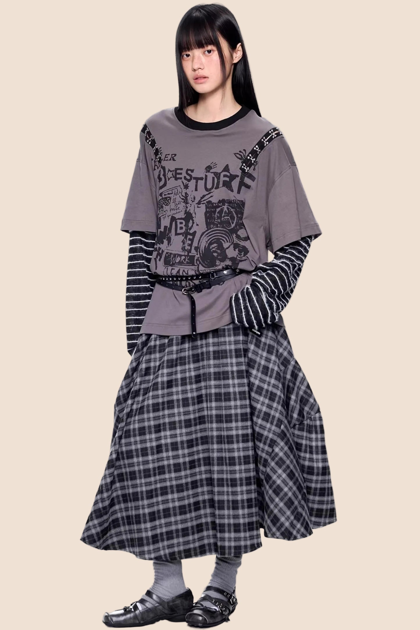 Rivet Patchwork Striped Top