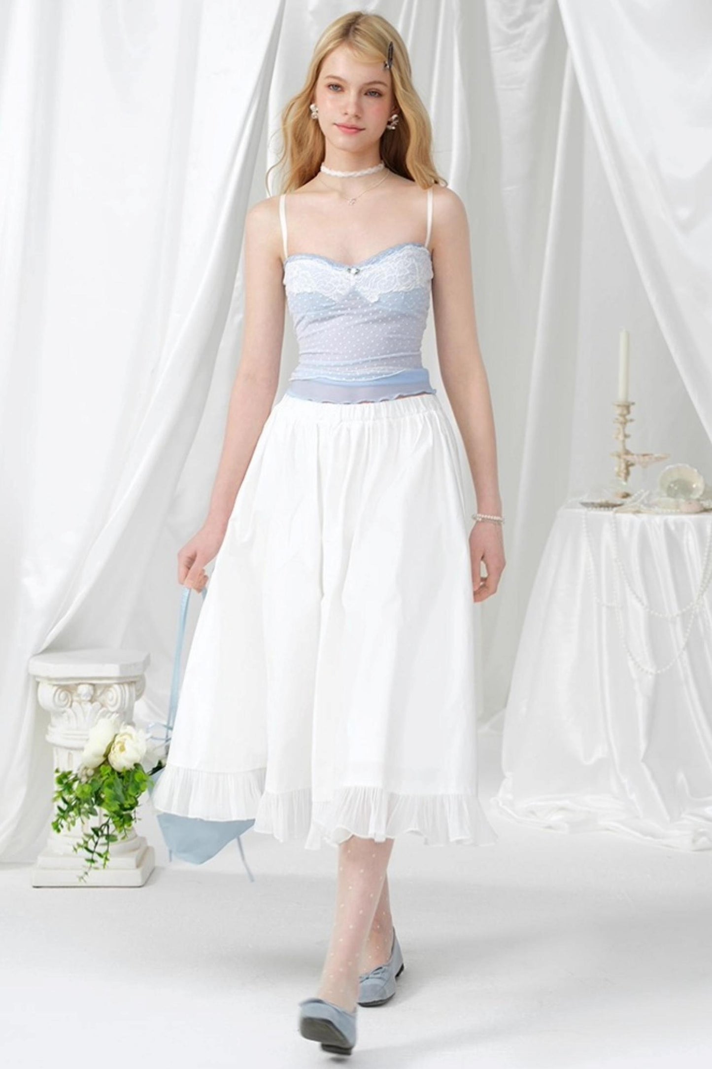 High-Waist A-Line Skirt