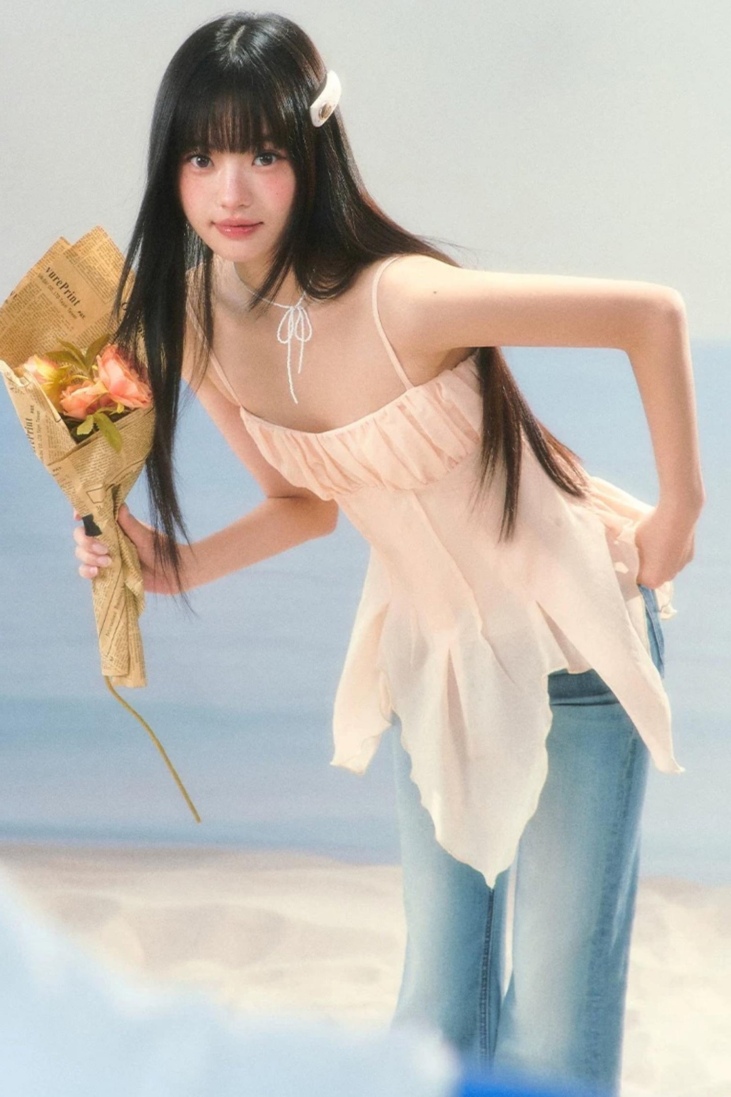 Irregular Hem Fishbone Camisole