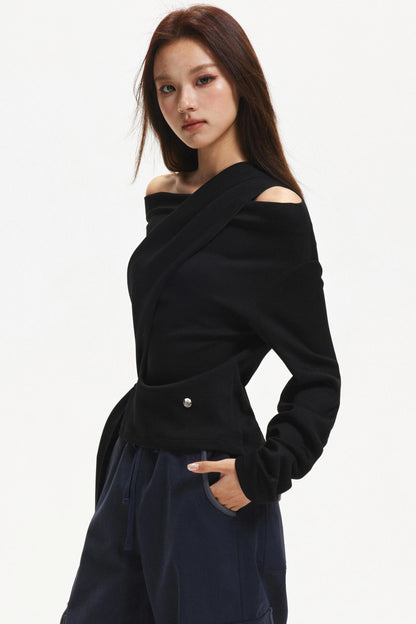 Elegant Off-Shoulder Knit Top