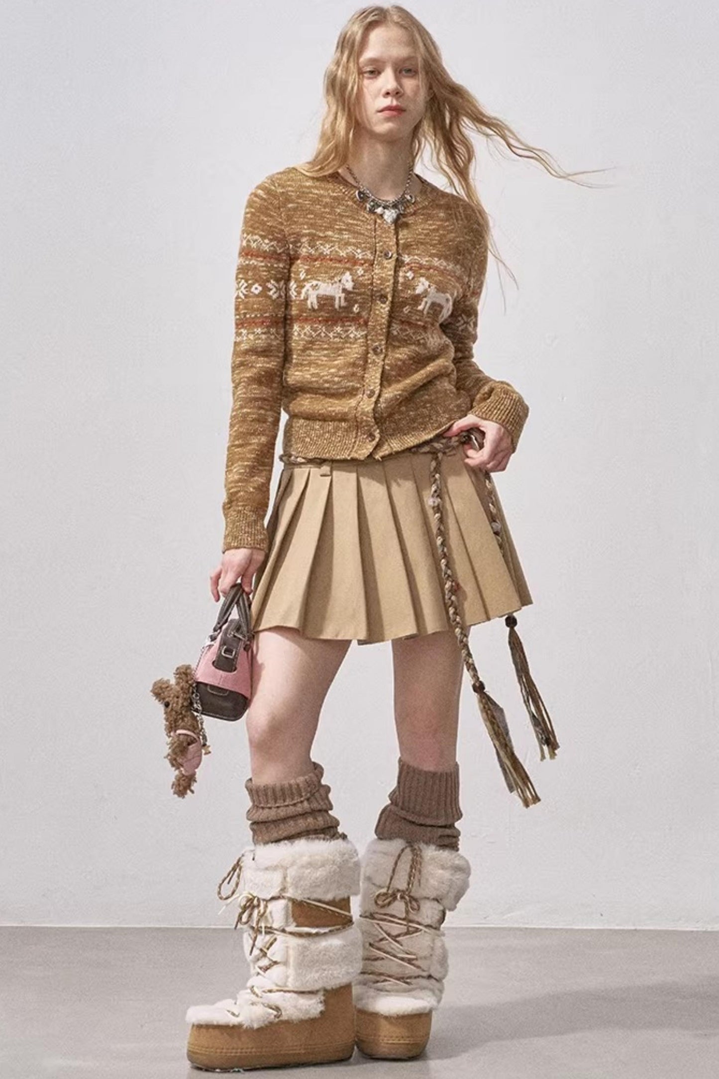 Fair Isle Floral Cardigan