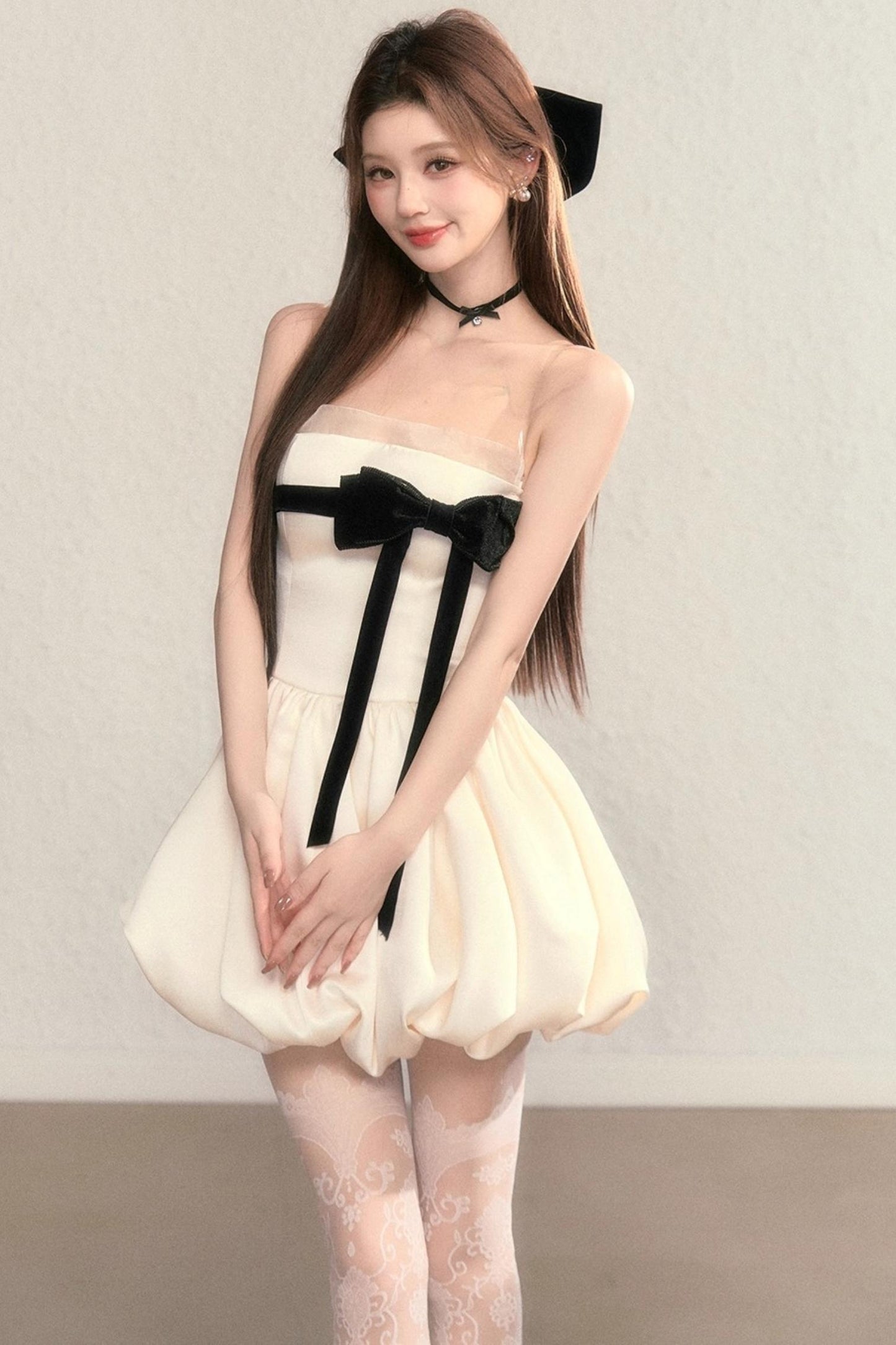 Moonlight Polka Dot Princess Puffy Dress