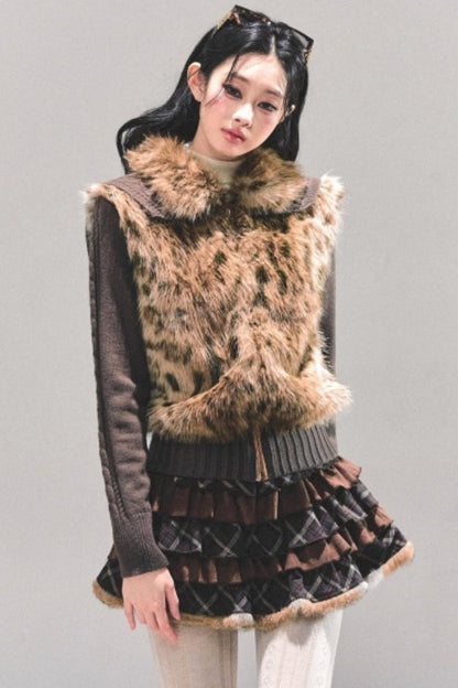 Eco-Friendly Fur Knit Coat