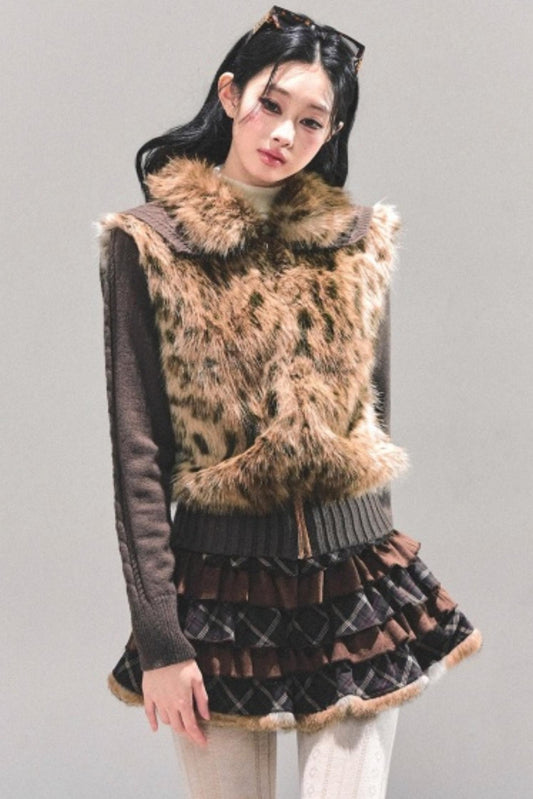 Eco-Friendly Fur Knit Coat