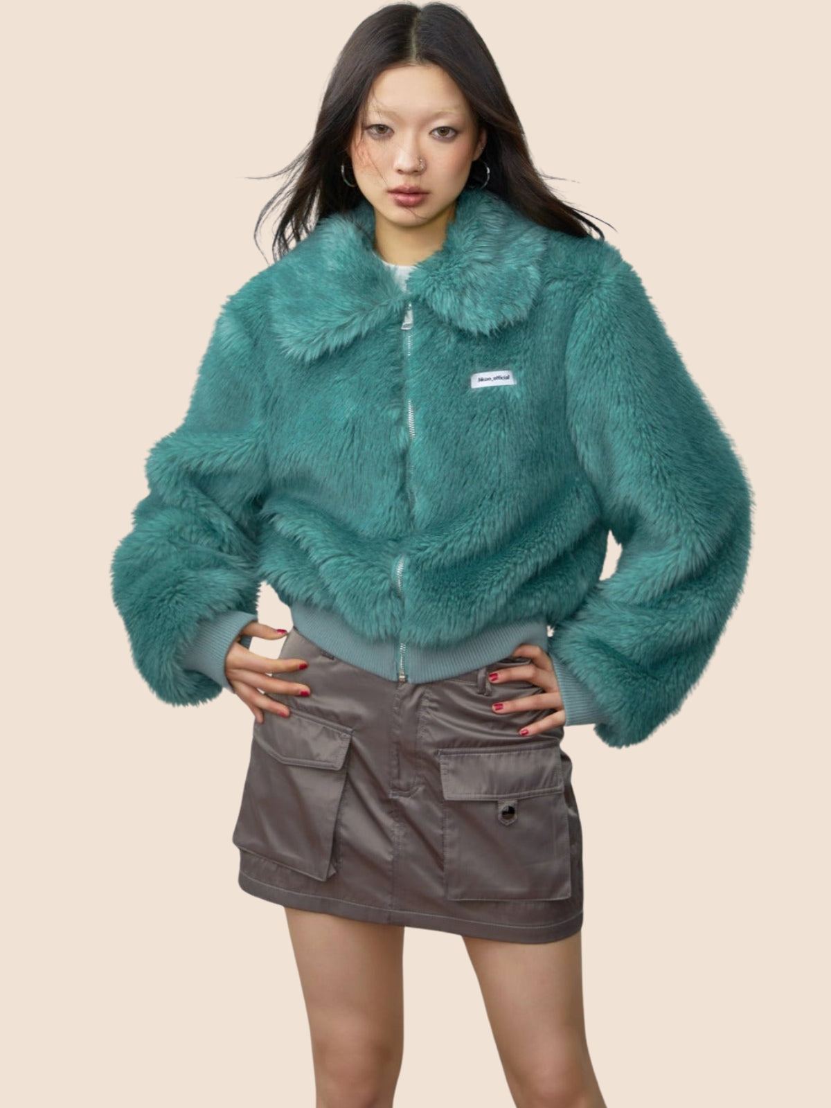 Long-sleeved Loose Fur Jacket