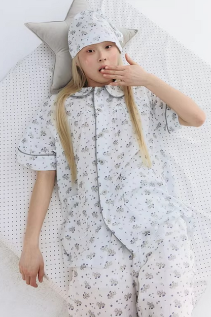 Pony-Printed Matching Pajama Set