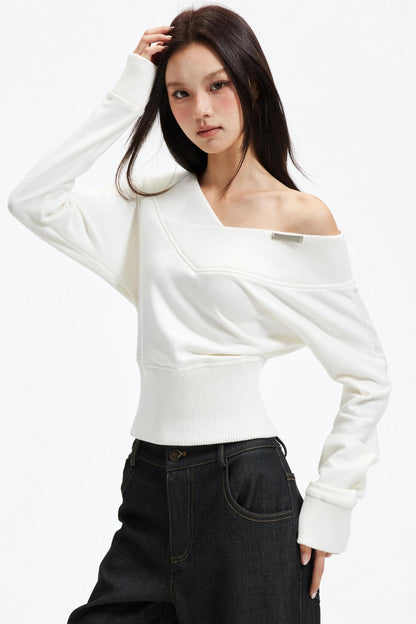 American Retro Off-Shoulder Sweater