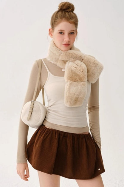 Plush Patchwork Leather Bag