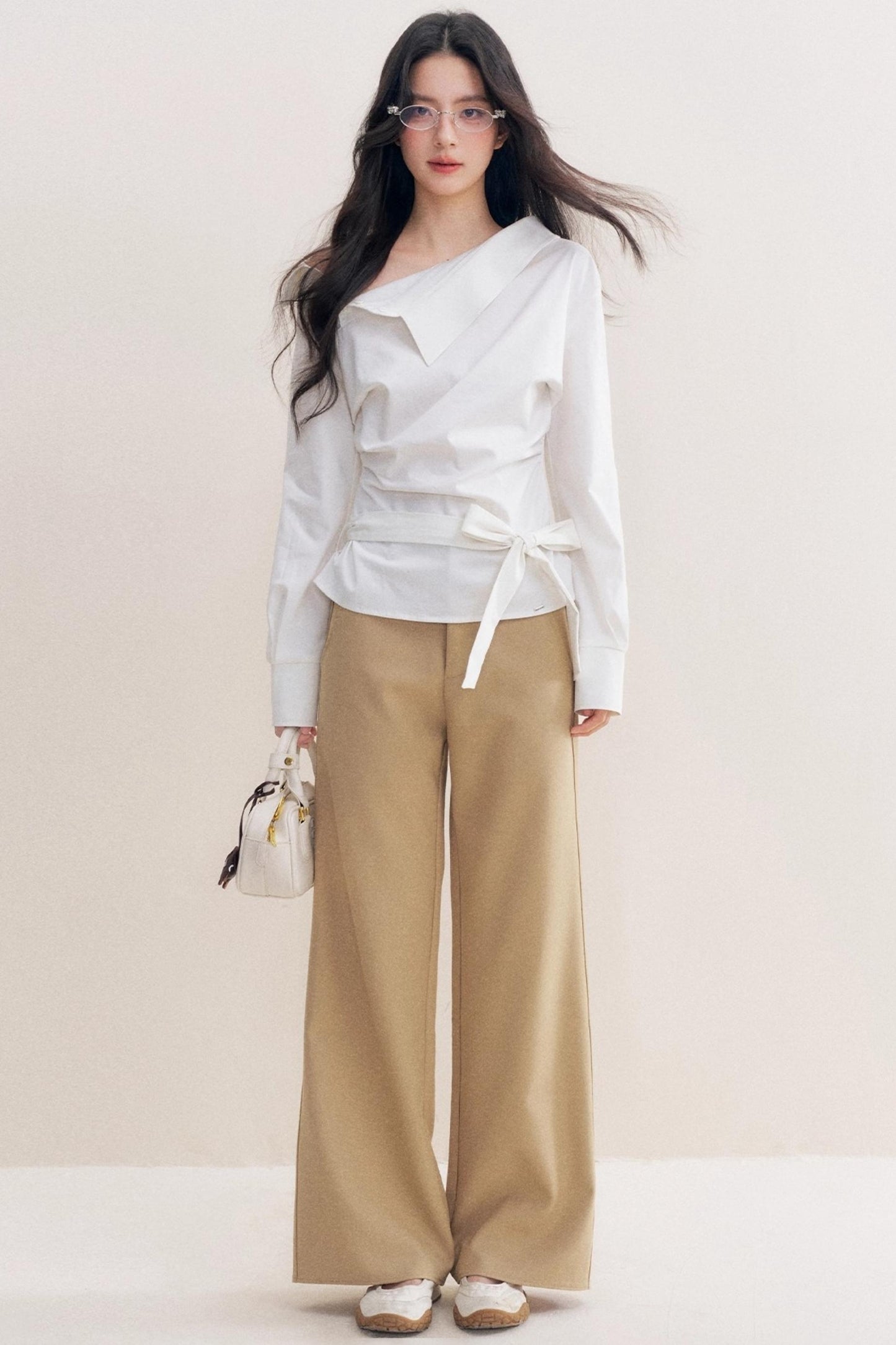 Lace Paneled Wide Pants