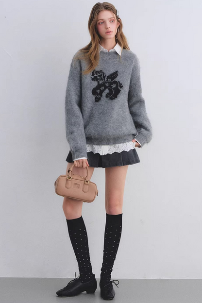 Wool-Blend Jacquard Sweater