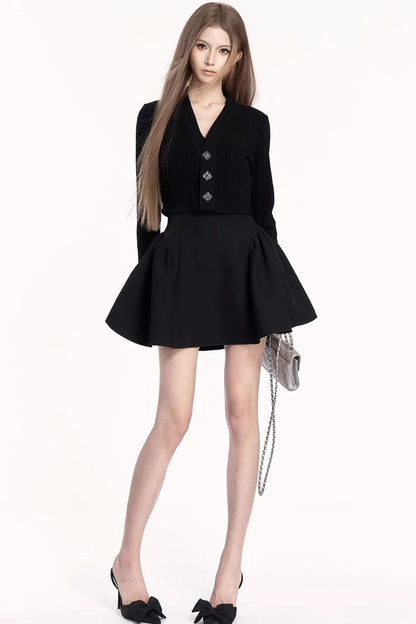 Romantic Rhinestone Bow Dress