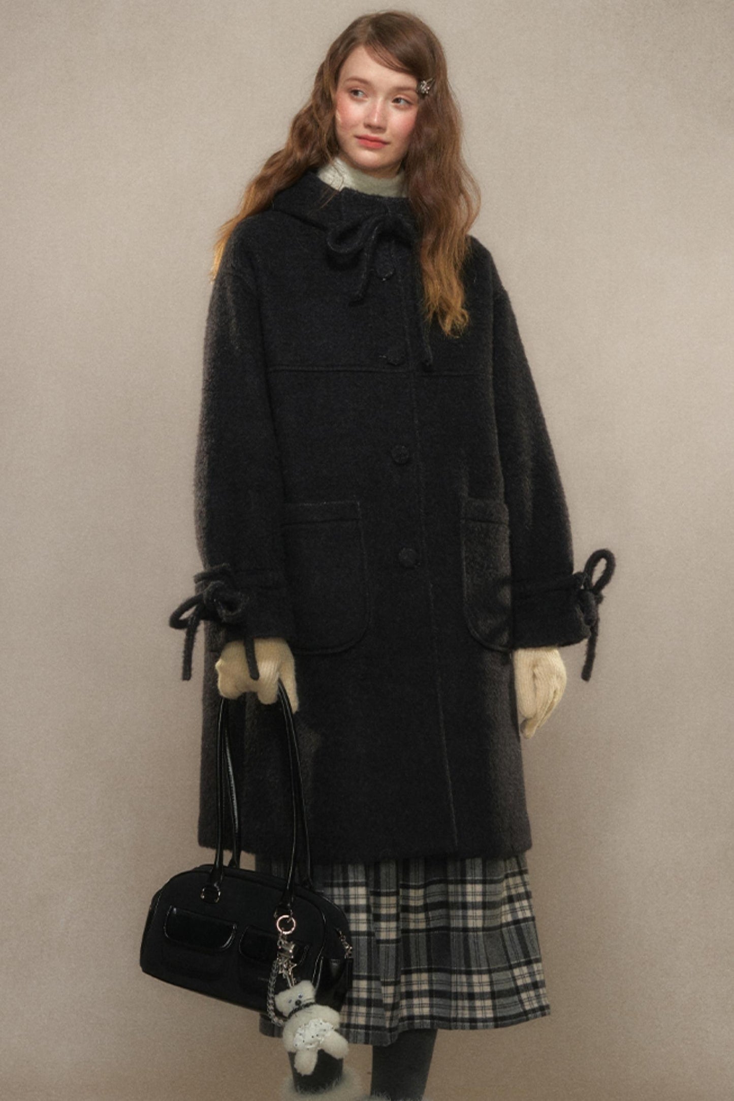 Winter Wool Blend Tweed Coat