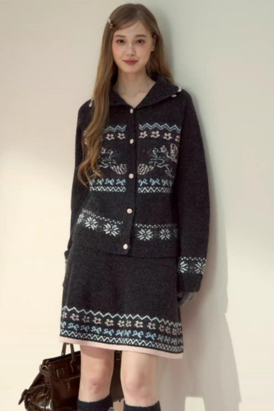 Vintage Fair Island Knitted Sweater Set-Up