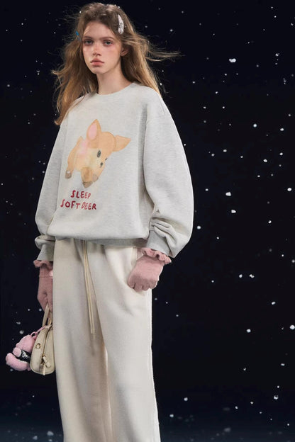 Deer Velvet Sweatshirt Sweater