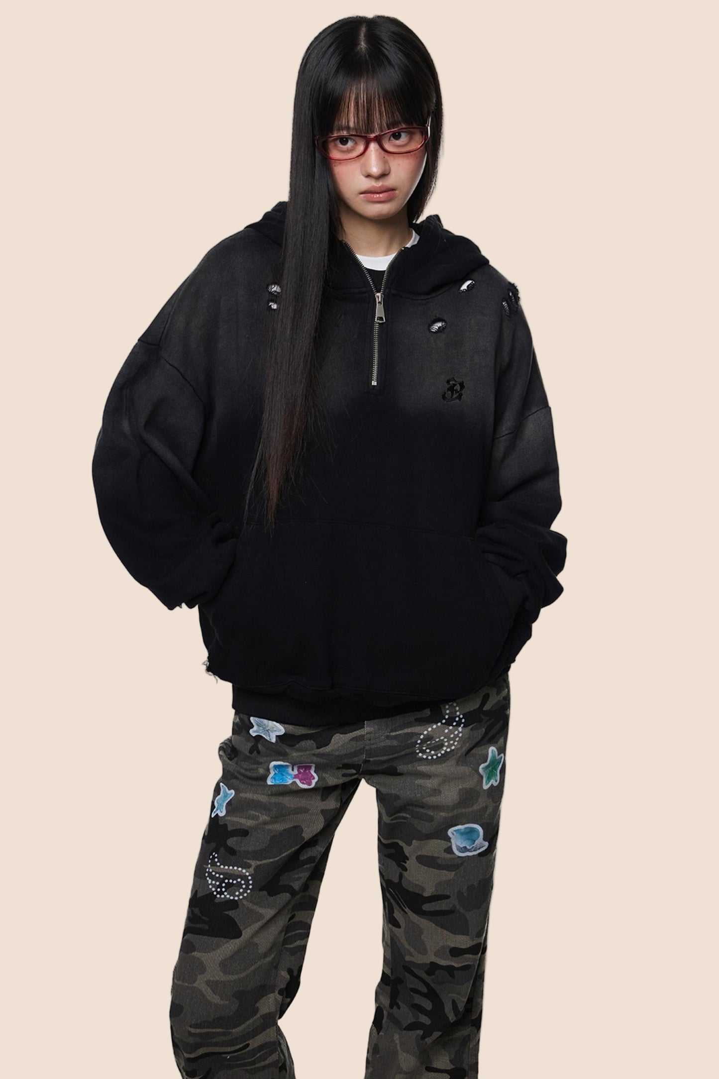 Vintage Distressed Sweat Jacket