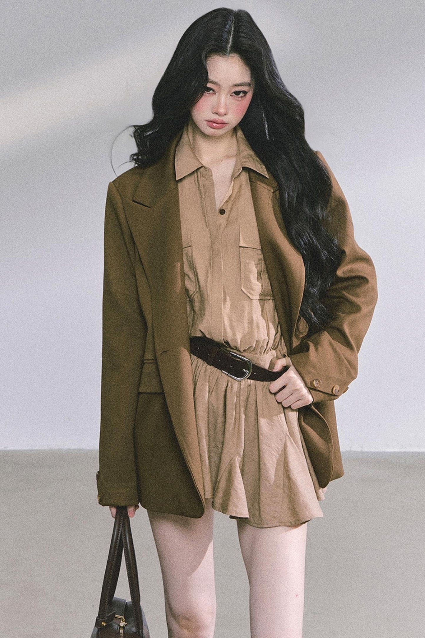 High Wisdom Cargo Dress & Shawl Set