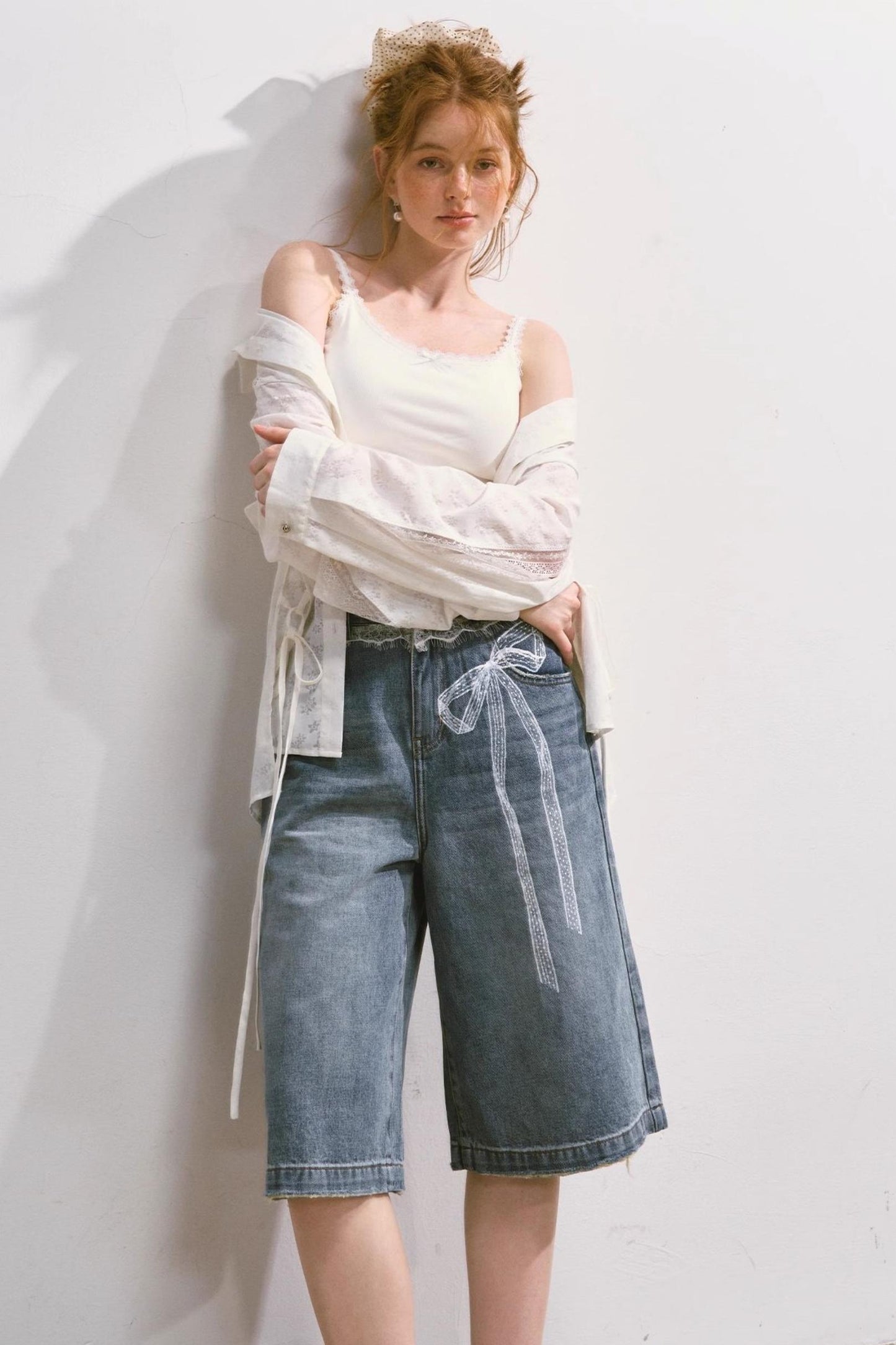Summer Wide-Leg Denim Pants