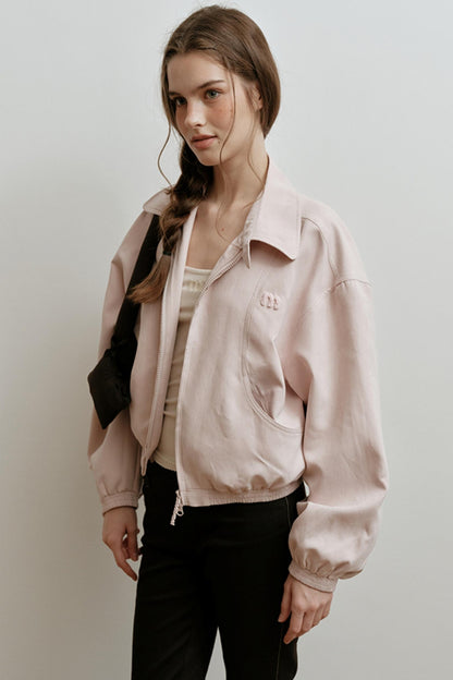 Faux Suede Embroidery Jacket