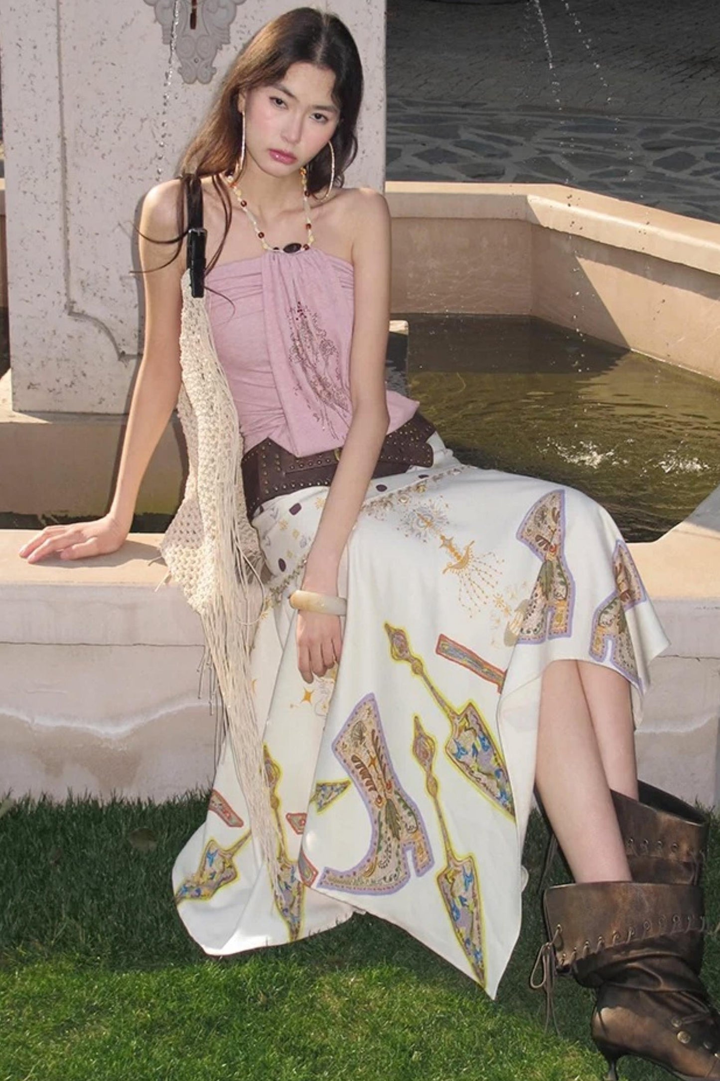Tannite Shell Tassel Skirt