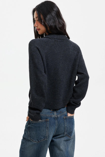 Pure Wool Raglan Cardigan
