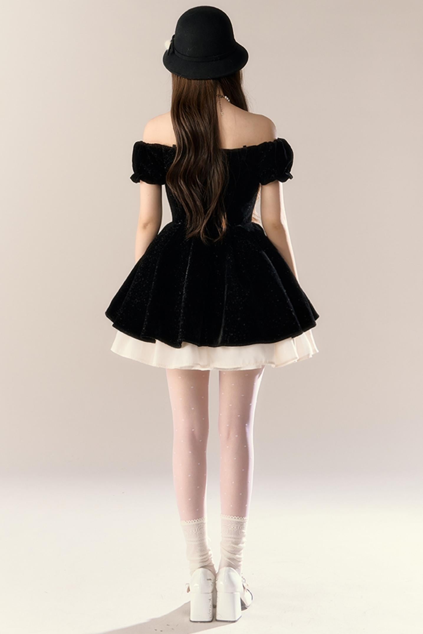 Midnight Camellia Dress