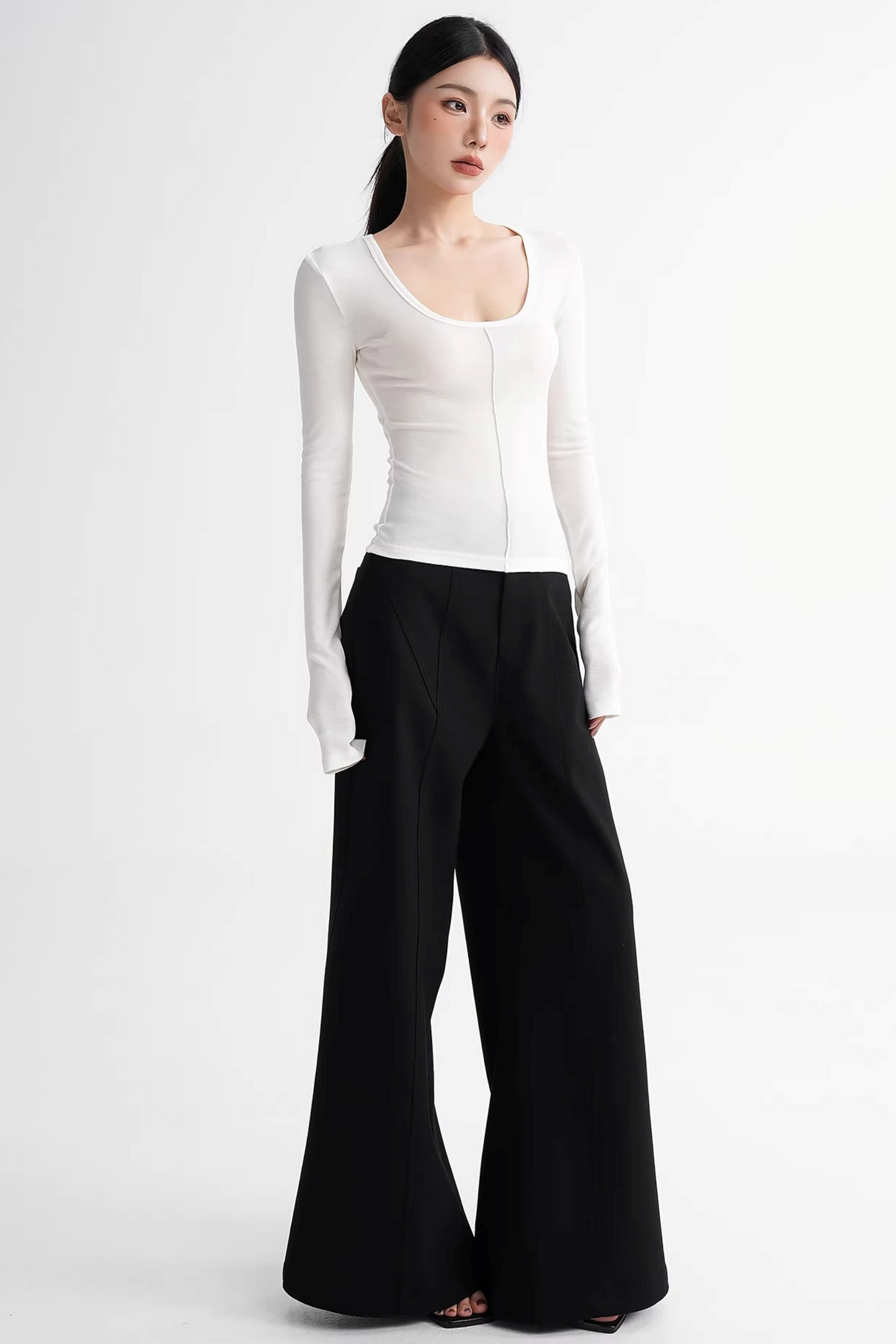 Wool Slim-Fit Stacked Top